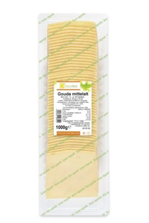Gouda mittelalt 46% 1kg Scheiben Frischpack