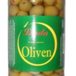 Oliven grün mit Paprika 935g / 550g ATG Linda