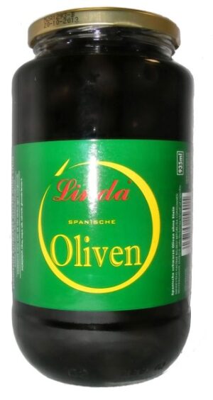 Oliven schwarz mit Stein 935g / 550g ATG Linda