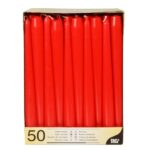 Leuchtkerzen 25cm 50Stück rot