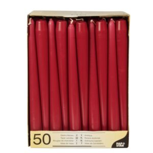 Leuchtkerzen 25cm 50Stück bordeaux