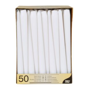Leuchtkerzen 25cm 50Stück weiß