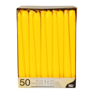 Leuchtkerzen 25cm 50Stück gelb