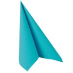 Servietten türkis 40x40cm 3-lagig 1/4 Falz 50Stück