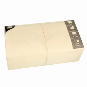 Serviette creme 40x40cm 1/4 Falz 250Stück