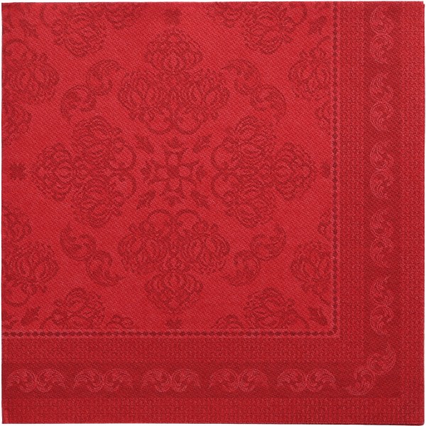 Servietten bordeaux 40x40cm 3-lagig 1/4 Falz 50Stück Arabespue – Bild 1