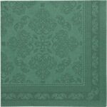 Servietten dunkelgrün 40x40cm 3-lagig 1/4 Falz 50Stück Arabespue