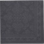 Servietten schwarz 40x40cm 3-lagig 1/4 Falz 50Stück Arabespue