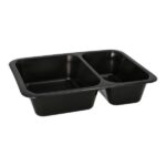 Mehrweg Menüschalen 2-geteilt schwarz 20Stück Pro Pac