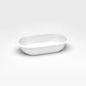 Auflaufform oval weiß 13,5x23,5cm Profiline