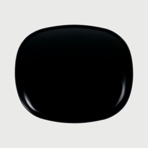 Teller eckig schwarz Opal Hartglas 28x23cm Evolution