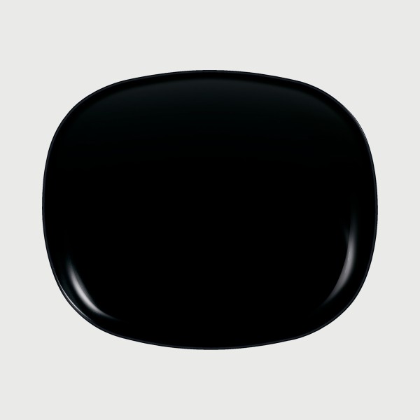 Teller eckig schwarz Opal Hartglas 28x23cm Evolution – Bild 1