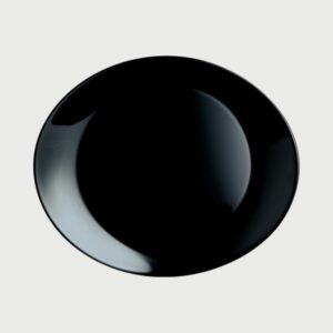Steakteller oval schwarz Opal Hartglas  30x26cm Evolution