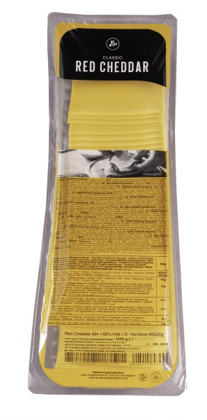 Cheddar rot in Scheiben 1kg Classic FFP