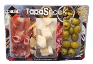 Tapas Auswahl Serrano Käse-Oliven 120g Delina