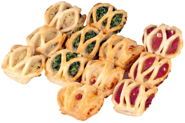 Blätterteig Mix Snack Herzhaft 4-fach 160x20g TK Edna #1757 – Bild 1