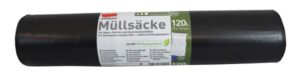 Müllsäcke schwarz 120l 40my 25stk Quickpack