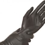 Latex Handschuh schwarz 100st XL Kleva
