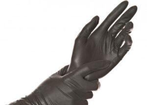 Latex Handschuh schwarz 100st XL Kleva