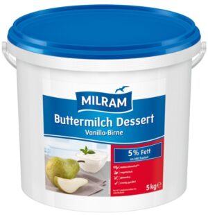 Buttermilch Dessert Vanille Birne 5% 5kg Milram