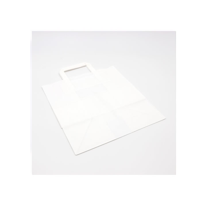 Papiertragetasche weiß 26x17x25cm 250 Stück – Bild 1