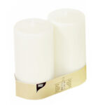 Stumpenkerzen 8x15cm 2er weiß