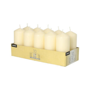 Stumpenkerzen 4x9cm 10er creme