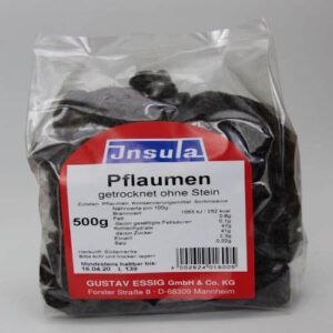 Pflaumen getrocknet ohne Stein 500g Insula