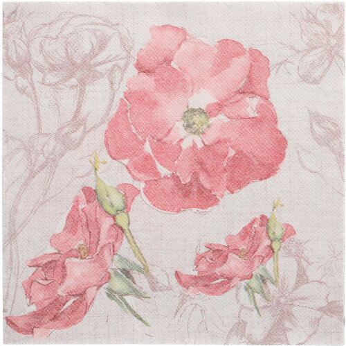 Servietten rosa 40x40cm 3-lagig 1/4 Falz 50Stück Blossom – Bild 1