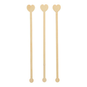 Getränke Quirle Bambus Heart 20cm 100Stück Papstar