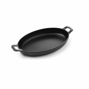 Miniatur Pfannen Little Chef 263x140x37mm oval schwarz melamine