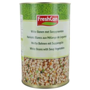 Dicke Bohnenkerne weiß mit grün 4000g / 2650g ATG Fresh Can