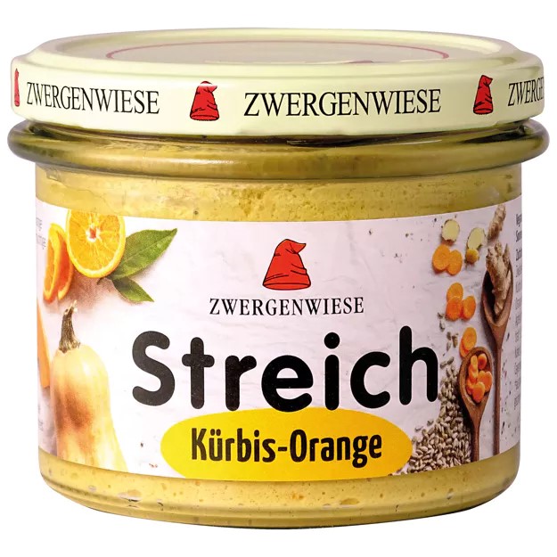 Brotaufstrich Kürbis Orange 180g Bio Zwergenwiese – Bild 1