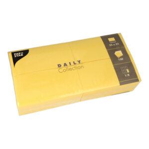 Servietten gelb 32x32cm 3-lagig 1/8 Falz 150Stück