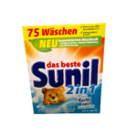 Waschmittel Pulver 2in1 75W 3,75kg Sunil