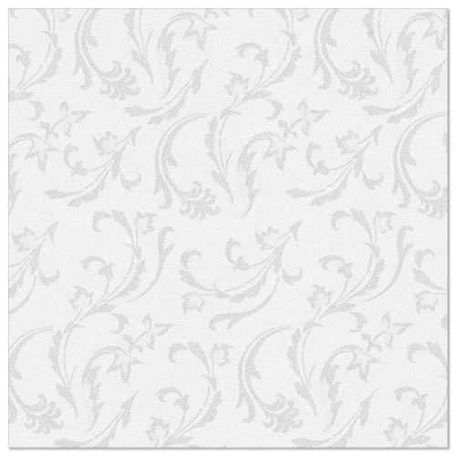 Servietten weiß 40x40cm 3-lagig 1/4 Falz 50Stück Damasca – Bild 1