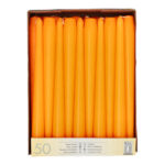 Leuchtkerzen 25cm 50Stück orange