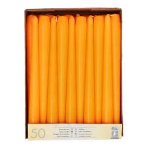 Leuchtkerzen 25cm 50Stück orange