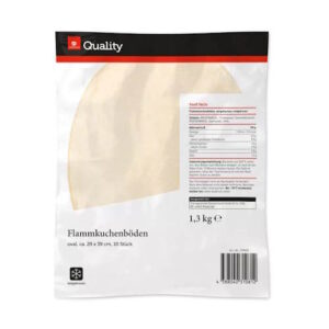 Flammkuchen Boden Oval 29x39cm 100x130g TK Quality