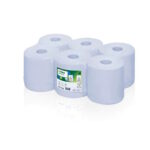 Handtuchrolle BLAU 2lagig 25 cm x 150m 6Stück