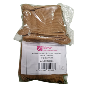 Kaffeelöffel Spülmaschinenfest braun 135mm 100 Stück Kleva