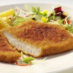 Schweinelachsschnitzel Gold roh paniert 40x160g 6,4kg TK Salomon
