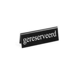 Tischschild reserviert schwarz HENDI