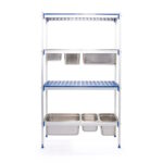 Regalsystem Aluminium Böden PP 1280x405x1685mm HENDI