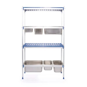 Regalsystem Aluminium Böden PP 1280x405x1685mm HENDI