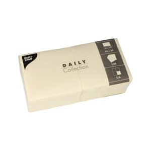 Servietten champagner 24x24cm 3-lagig 1/4 Falz 150Stück