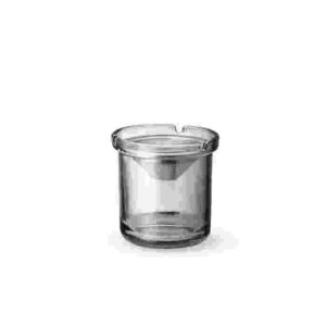 Glasaschenbecher mit Edelstahltrichter 98x99mm HENDI