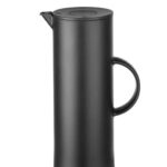 Isolierkanne schwarz 1l mit Druckknopf HENDI