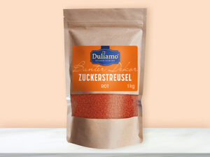 Zuckerstreusel rot mit Farbstoff 1kg Duliamo