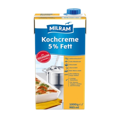 Kochcreme 5% 1kg Milram – Bild 1